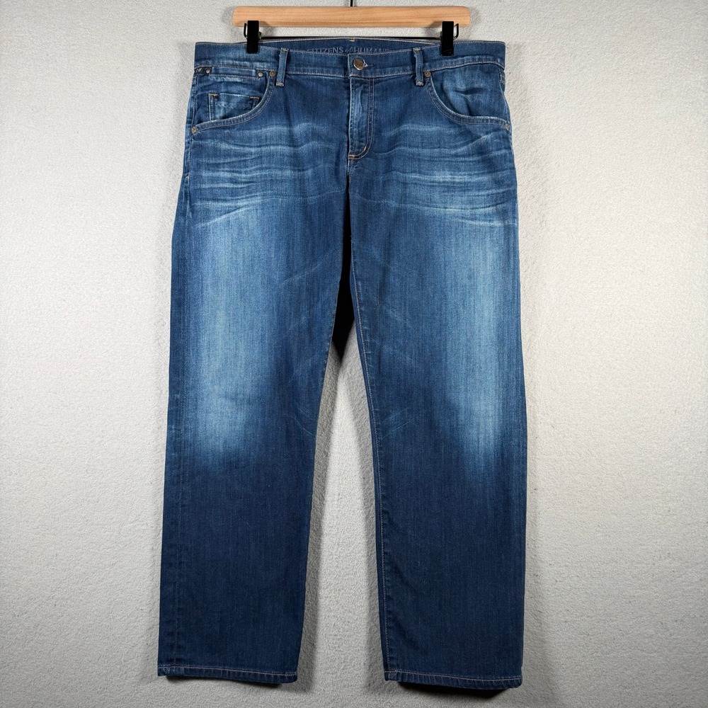 Citizens of Humanity Dylan Drop Rise Cropped Jeans Medium Wash 36x26 Made in USA